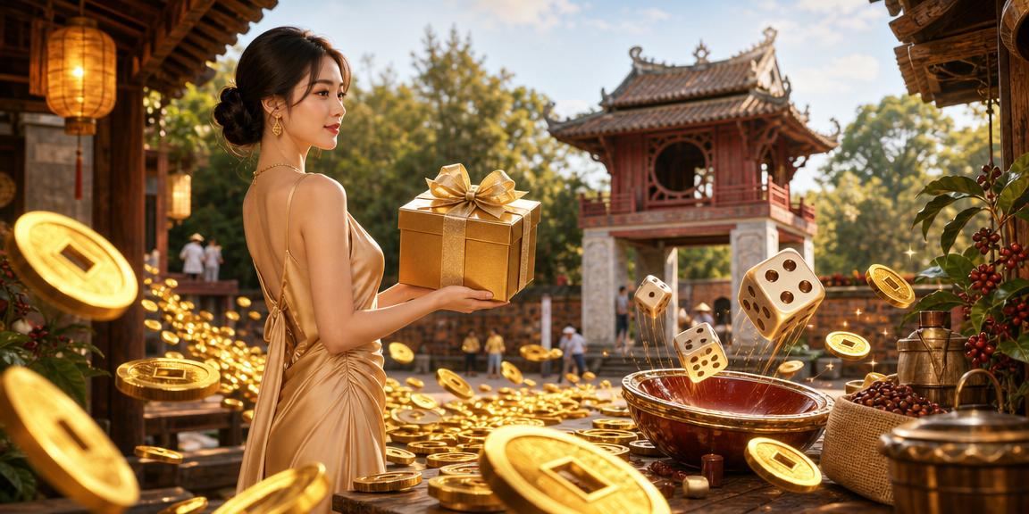 Người đàn ông xem bàn tài xỉu xúc xắc tại quán cà phê Hà Nội với điện thoại trên tay