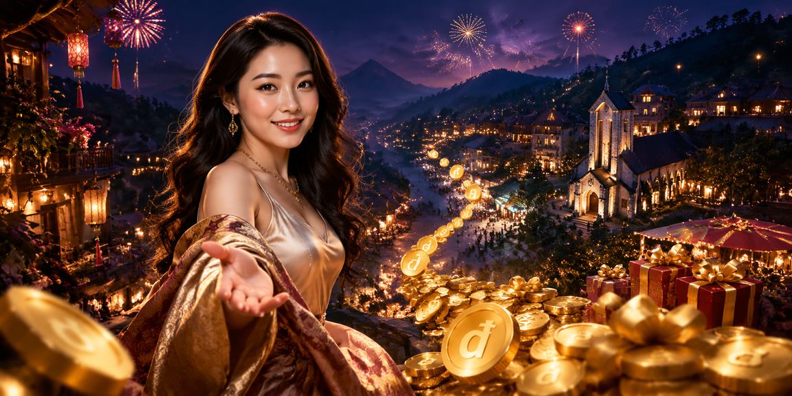Không khí lễ hội tại Sapa với màn hình điện thoại hiển thị thưởng đăng ký mới